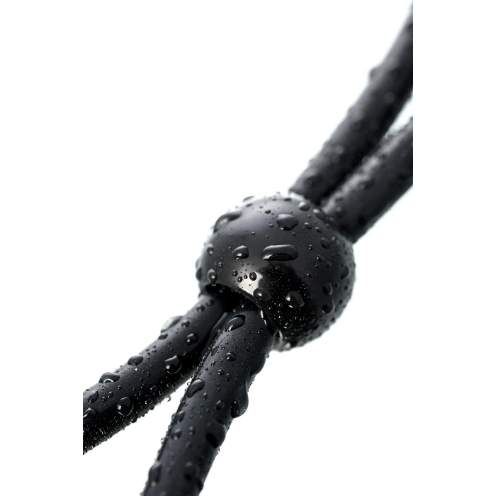 VipMarketim A-toys iki boncuklu penisine kement, silikon, siyah, 19,5 cm