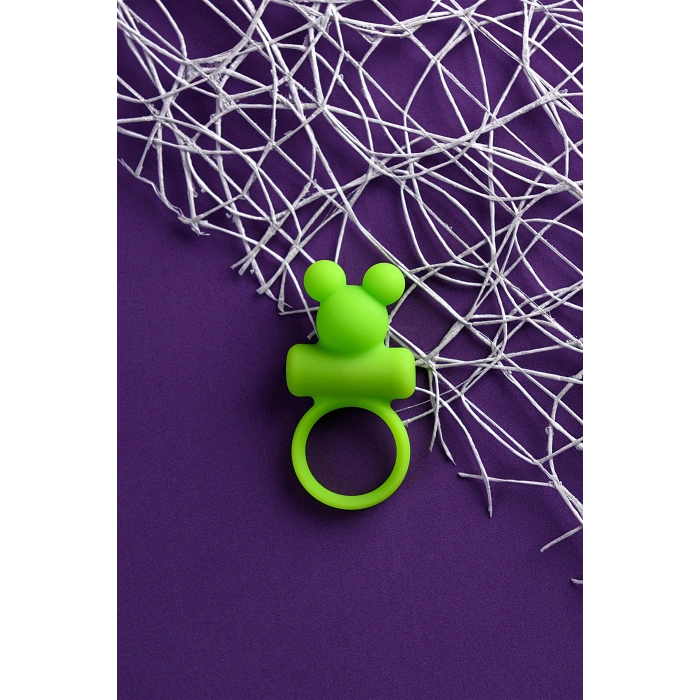 VipMarketim A-toys Chio Titreşimli Penis Halkası , Silikon, Yeşil, 8,1 Cm, Ø 3,1 Cm