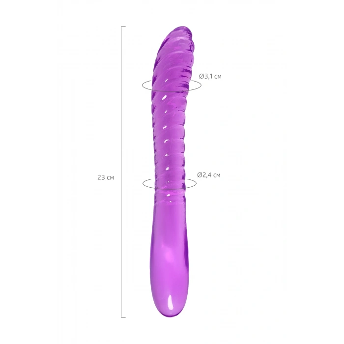 VipMarketim A-toys Çift Taraflı Jel Dildo Frica, Tpe, Mor, 23 Cm