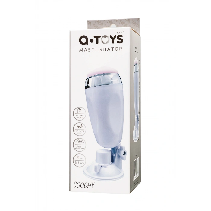 VipMarketim A-Toys Coochy gerçekçi Masturbator, TPR, beyaz, 21 cm