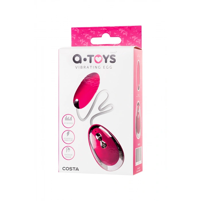 VipMarketim A-toys Costa Mini Vibratörü, Silikon, Pembe, 6,5 Cm