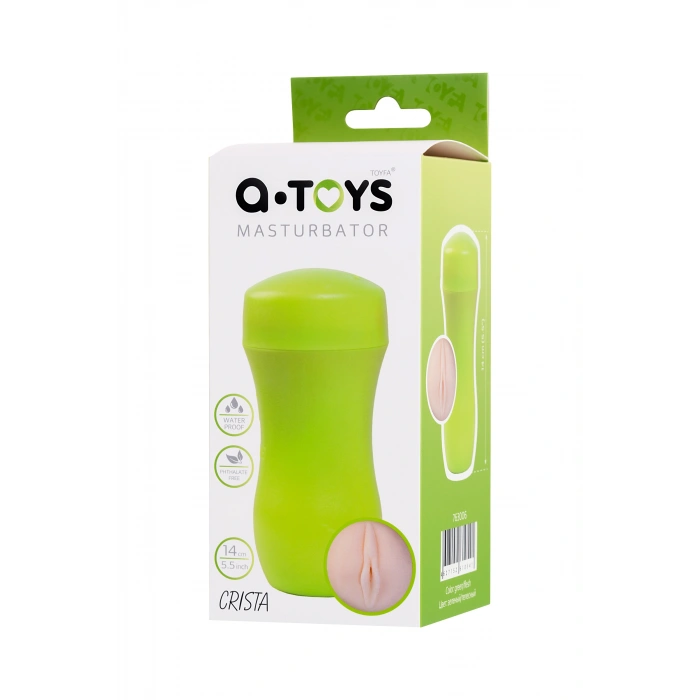 VipMarketim A-toys Crista Masturbator, Vajina, Tpe, Yeşil, 14 Cm