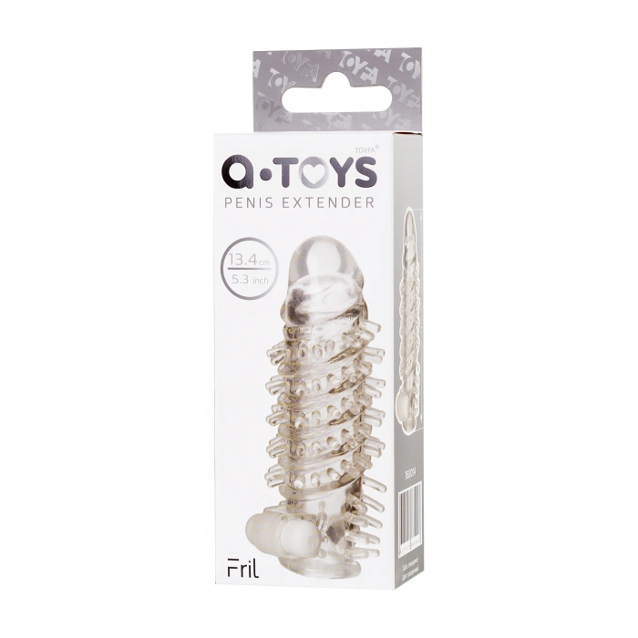 VipMarketim A-toys Frilin Penis Klıfı, Tpr, Şeffaf, 13,4 Cm