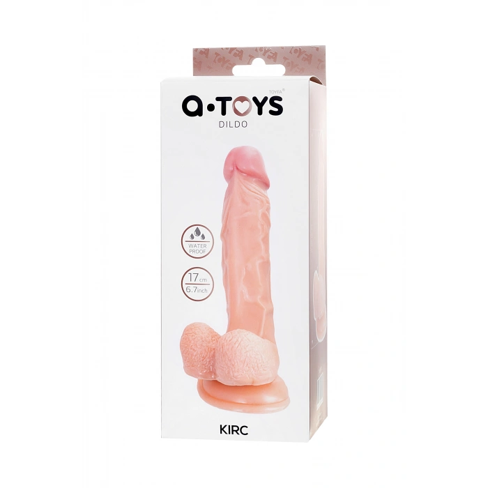 VipMarketim A-Toys Gerçekçi Dildo Kirc, TPE, çıplak, 17 cm