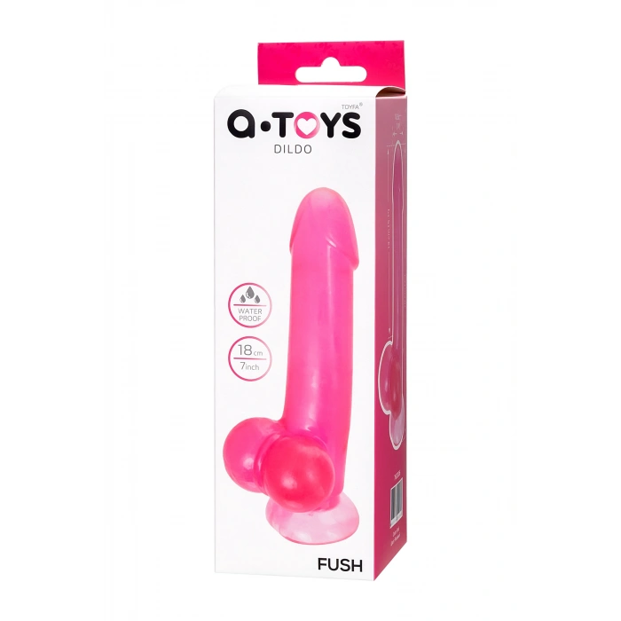 VipMarketim A-Toys Gerçekçi yapay penis Fush, TPE, pembe, 18 cm