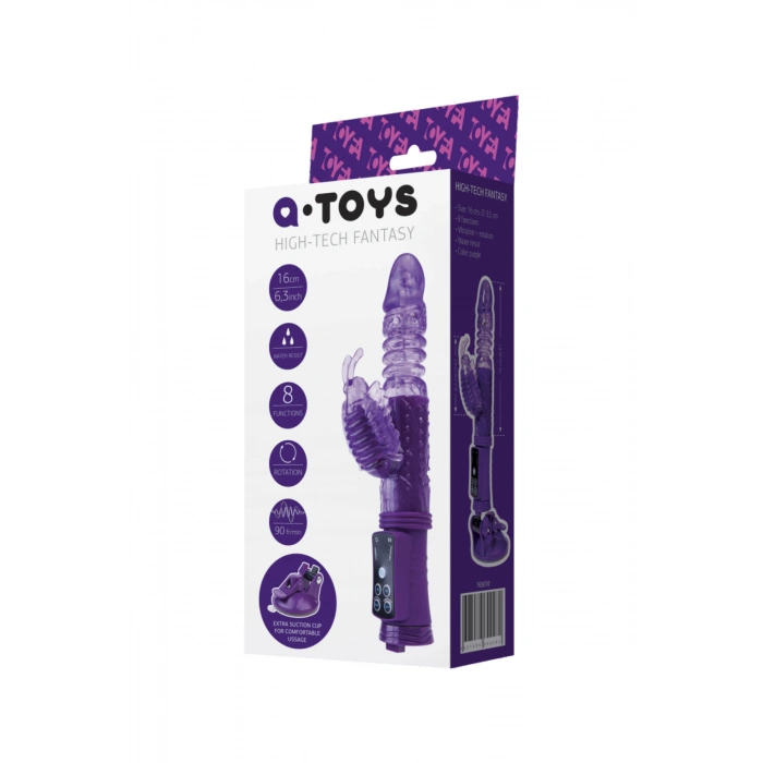 VipMarketim A-Toys High-Tech Klitoral Uyarıcı Vibratör, TPR, mor, 23 cm