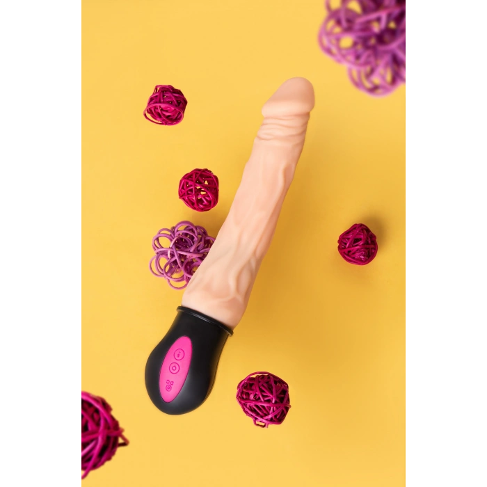 VipMarketim A-toys Isıtmalı Realistik Vibratörü, Tpe, Ten, 25 Cm