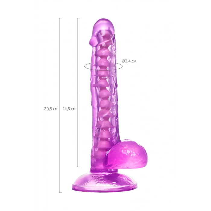 VipMarketim A-toys Jel Dildo Celiam, Tpe, Mor, 20,5 Cm