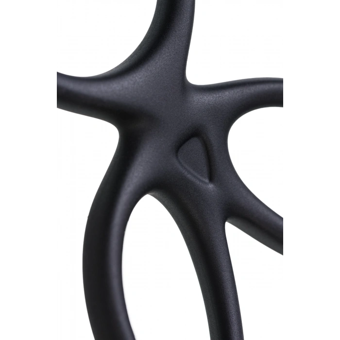 VipMarketim A-Toys KRAKEN Üçlü Penis Halkası, Silikon, Siyah, 10 cm