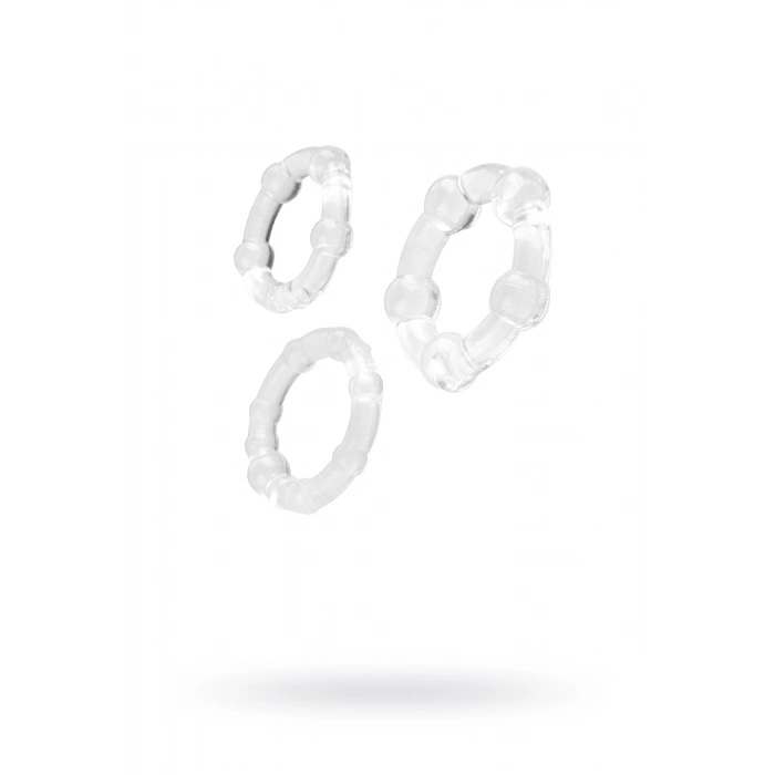 VipMarketim A-Toys  Penis  Halka Seti, silikon, Şeffaf, Ø 3,5/3/2 cm