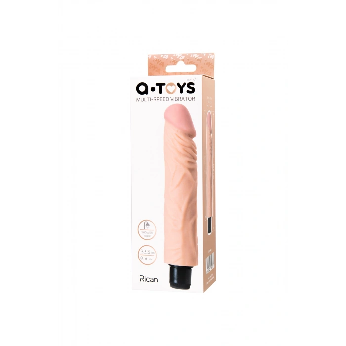 VipMarketim A-toys Rican Realistik Vibratör, Tpe, Ten , 22,5 Cm
