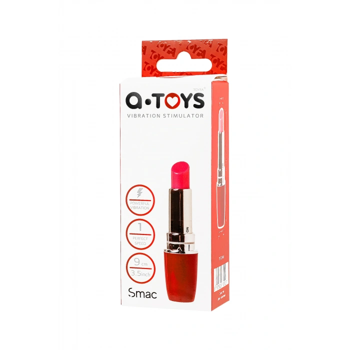 VipMarketim A-Toys Ruj Mini Vibratör, ABS Plastik, Kırmızı, 9 cm