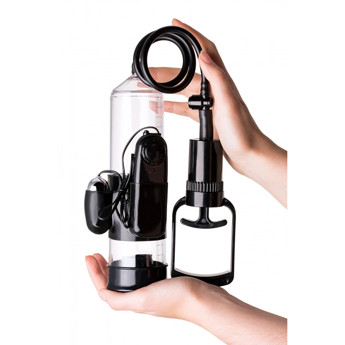 VipMarketim A-Toys Titreşimli penis pompası, PVC, Siyah, 22,8 cm