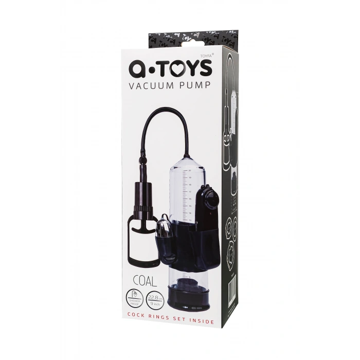 VipMarketim A-toys Titreşimli Penis Pompası, Pvc, Siyah, 22,8 Cm