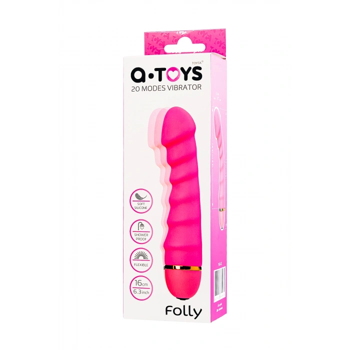 VipMarketim A-Toys Vibratörü, silikon, pembe, 16 cm