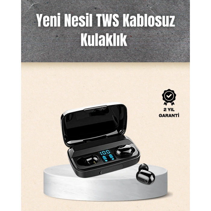 VipMarketim A10s TWS Ergonomik Bluetooth Kulaklık Uzun Pil Ömürlü