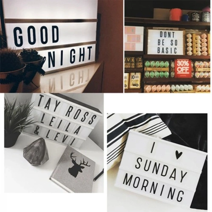 VipMarketim A4 Boyutunda Led Işıklı Yazı Panosu Lightbox