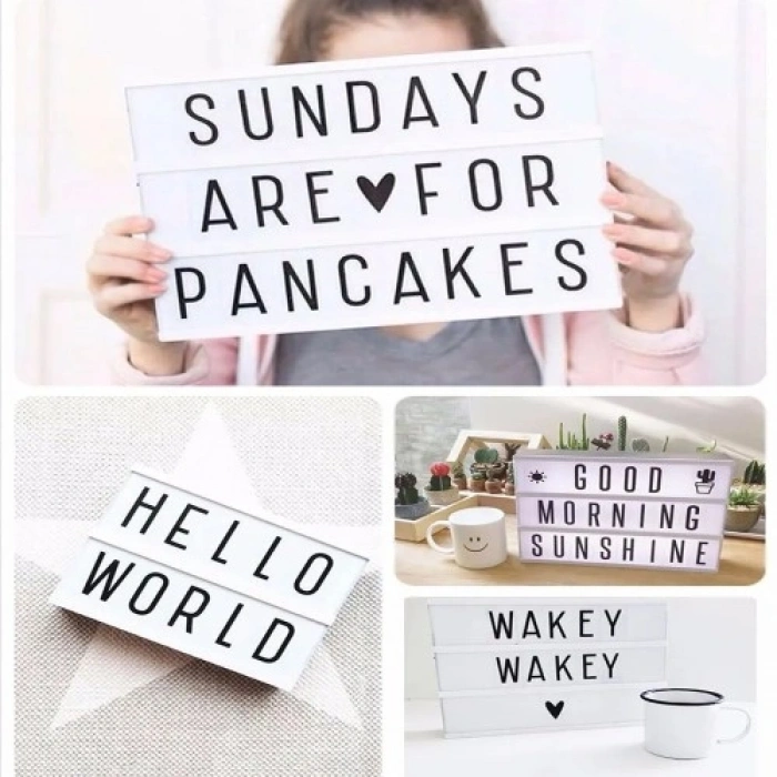 VipMarketim A4 Boyutunda Led Işıklı Yazı Panosu Lightbox