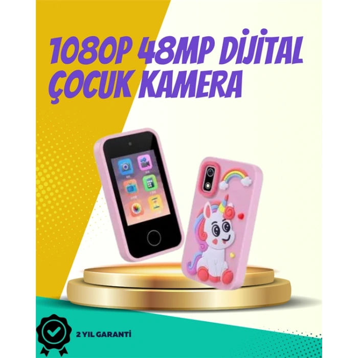 VipMarketim ABS + Silikon Gövdeli Dayanıklı Çocuk Kamerası – Güvenli Malzeme Şok Emici Tasarım