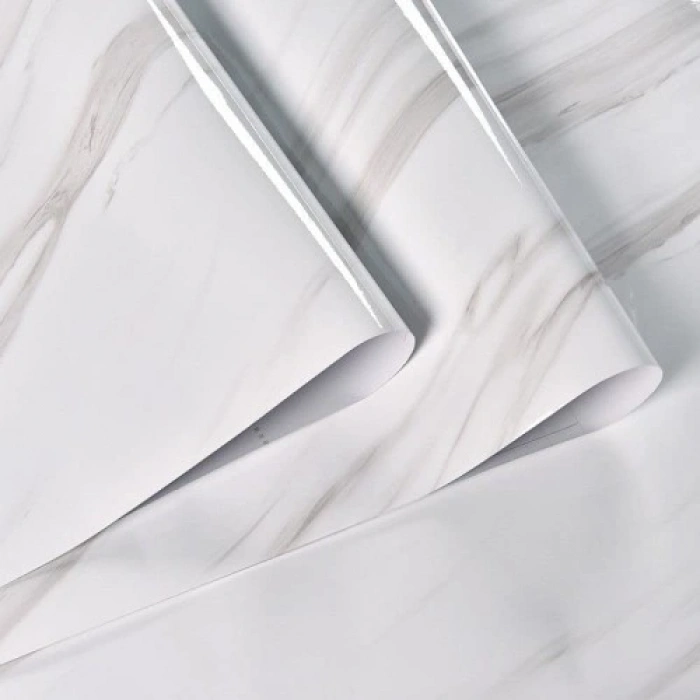 VipMarketim Açık Mermer Desenli Yapışkanlı Folyo Kaplama Kağıdı