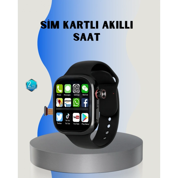 VipMarketim Adımsayar ve Nabız Ölçerli SIM Kartlı Akıllı Saat