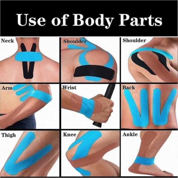 VipMarketim Ağrı Bandı Kinesiology Tape 5 cm X 5 m