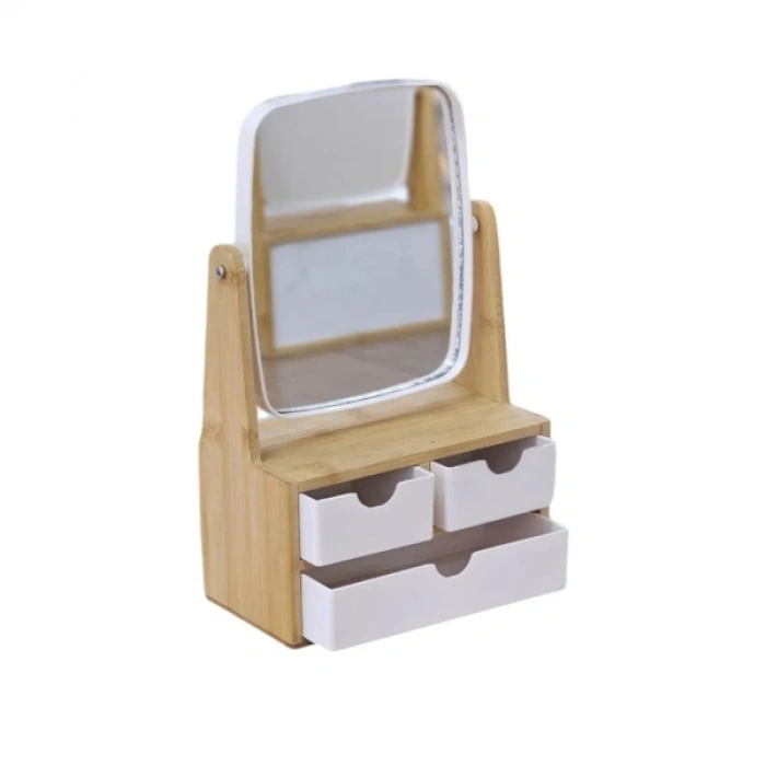 VipMarketim Ahşap 3 Çekmeceli Ayna