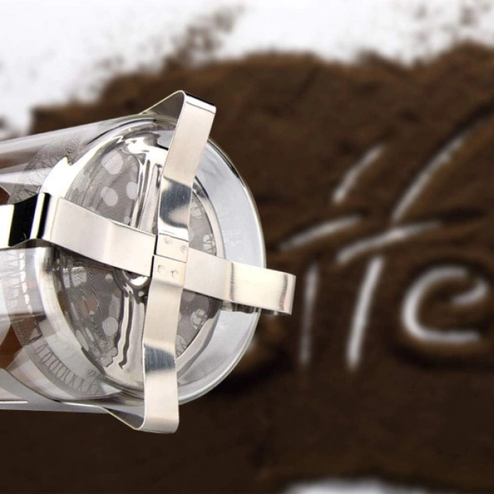 VipMarketim Ahşap Detaylı 350 ml Cam French Press