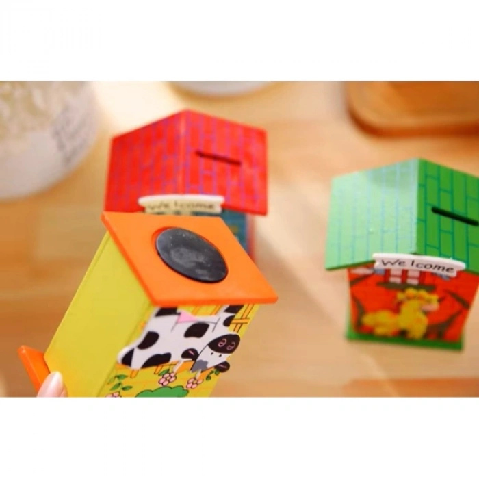 VipMarketim Ahşap Ev Tasarımlı Kumbara