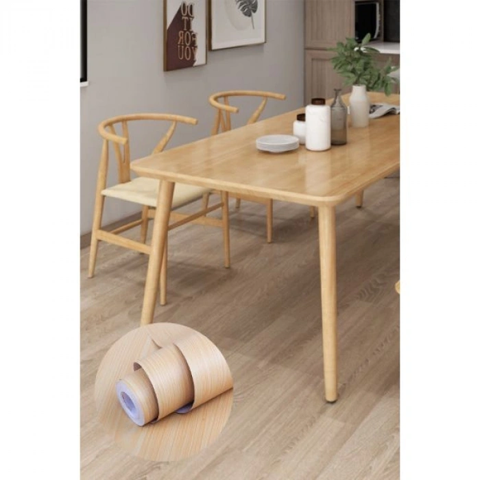 VipMarketim Ahşap Görünümlü Kendinden Yapışkanlı Kaplama Folyosu 5 Metre