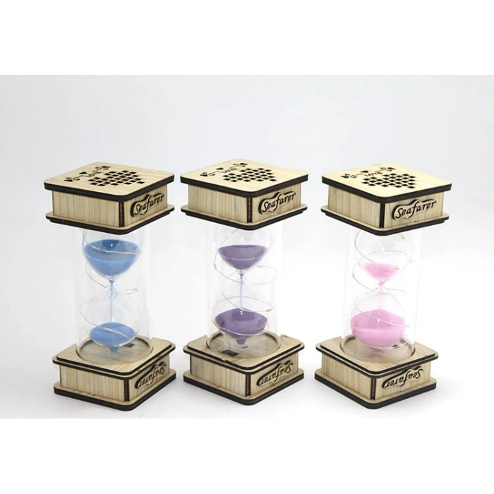 VipMarketim Ahşap Ledli Kum Saati Model 2