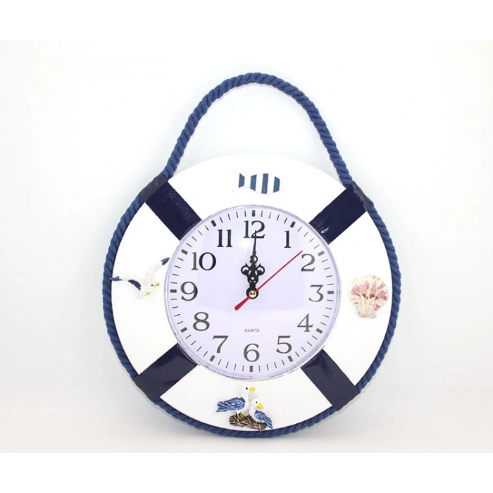 VipMarketim Ahşap Marin Duvara Asmalı Saat