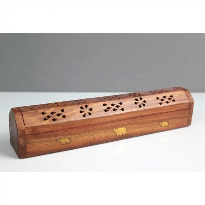 VipMarketim Ahşap Maun Tabut Tütsülük Model 1