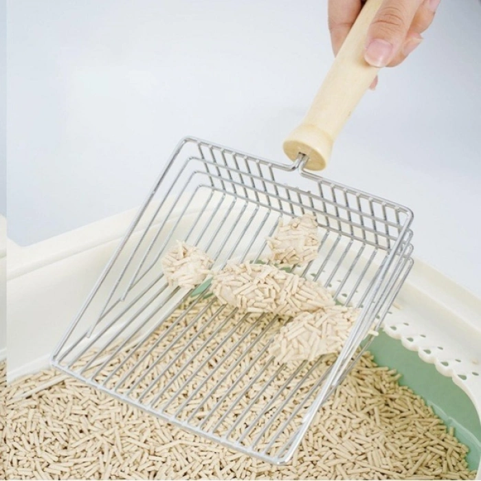 VipMarketim Ahşap Saplı Metal Kum Temizleme Küreği