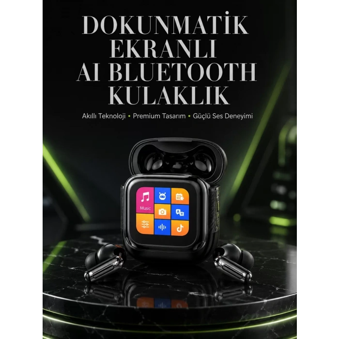 VipMarketim Akıllı Dokunmatik Kontrol AI Özellikli Bluetooth Kulaklık