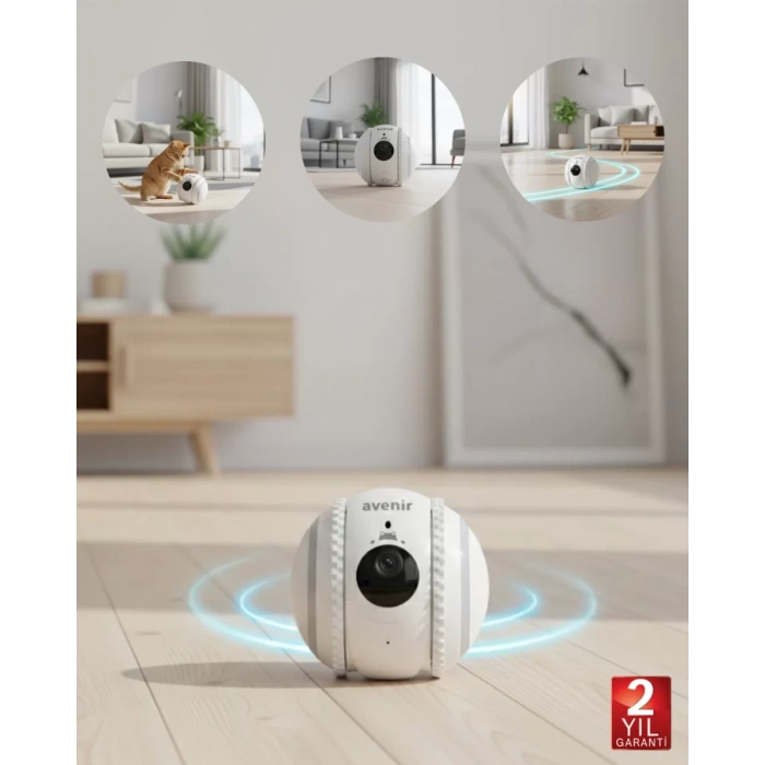 VipMarketim Akıllı Mobil Kontrollü Takip Kamerası WiFi Destekli Bulut Kayıtlı