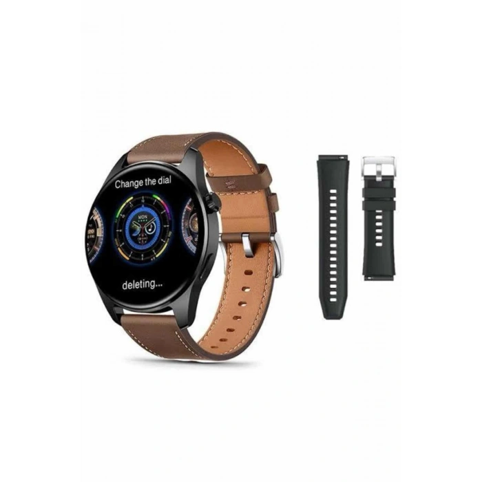 VipMarketim Akıllı Saat 1.5 Inç Amoled Ekran Çift Kordonlu GPS NFC Uyumlu