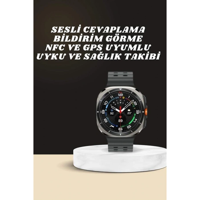 VipMarketim Akıllı Saat Amoled Ekran Bluetooth Bağlantılı Sağlık Takibi GPS Uyumlu