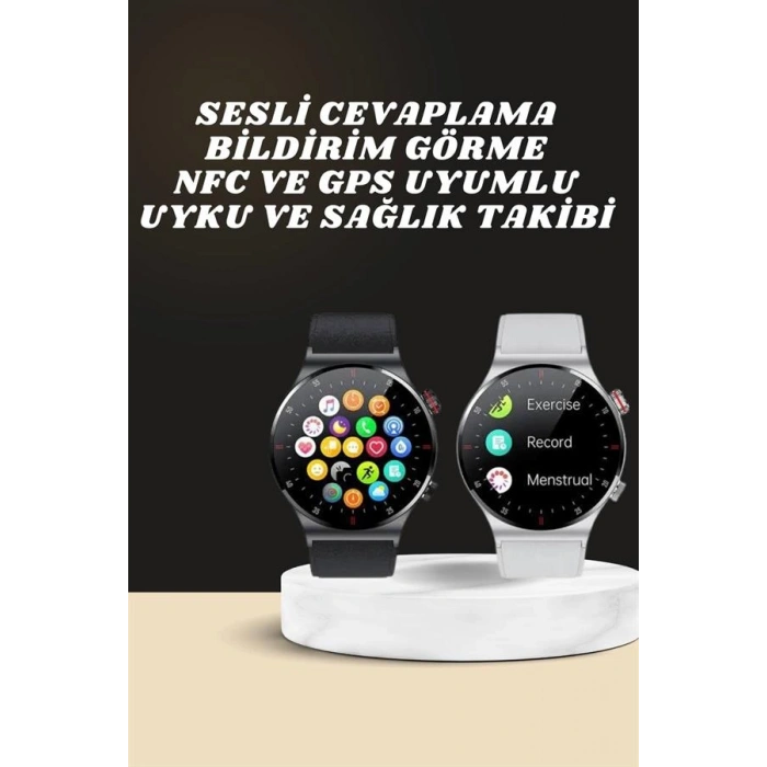 VipMarketim Akıllı Saat Amoled Ekran Bluetooth Bağlantılı Sesli Görüşme Nabız Ölçer