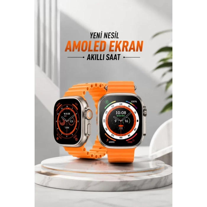VipMarketim Akıllı Saat Android ve İOS Uyumlu 49 MM NFC Özelliği GPS Takibi