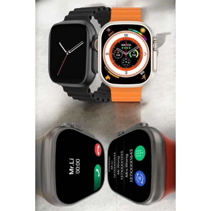 VipMarketim Akıllı Saat Android Ve İOS Uyumlu Arama Cevaplayan Dokunmatik Ekran