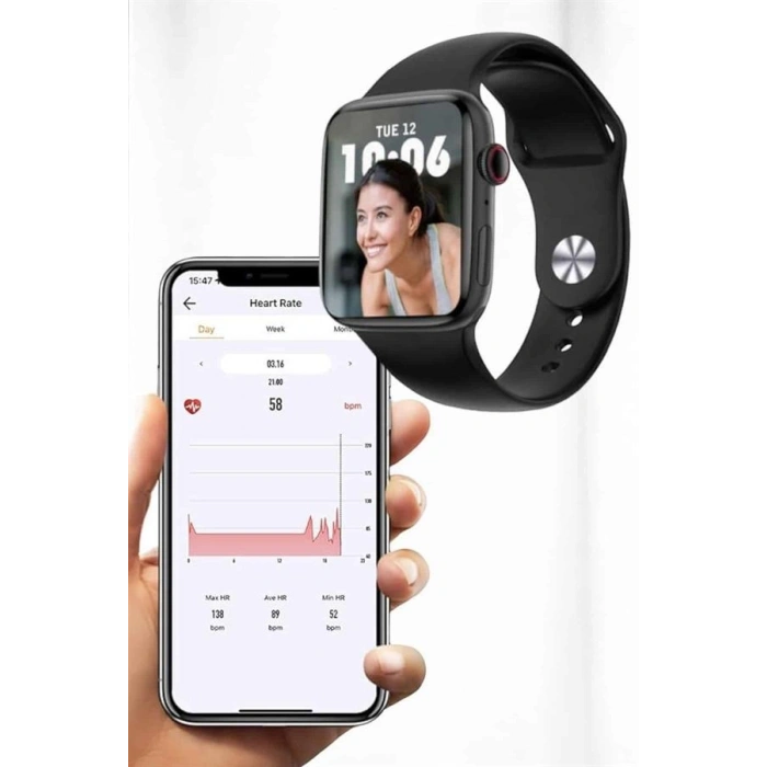 VipMarketim Akıllı Saat Bluetooth Bağlantı ve 24 Saat Sağlık İzleme GPS Arama Cevaplama