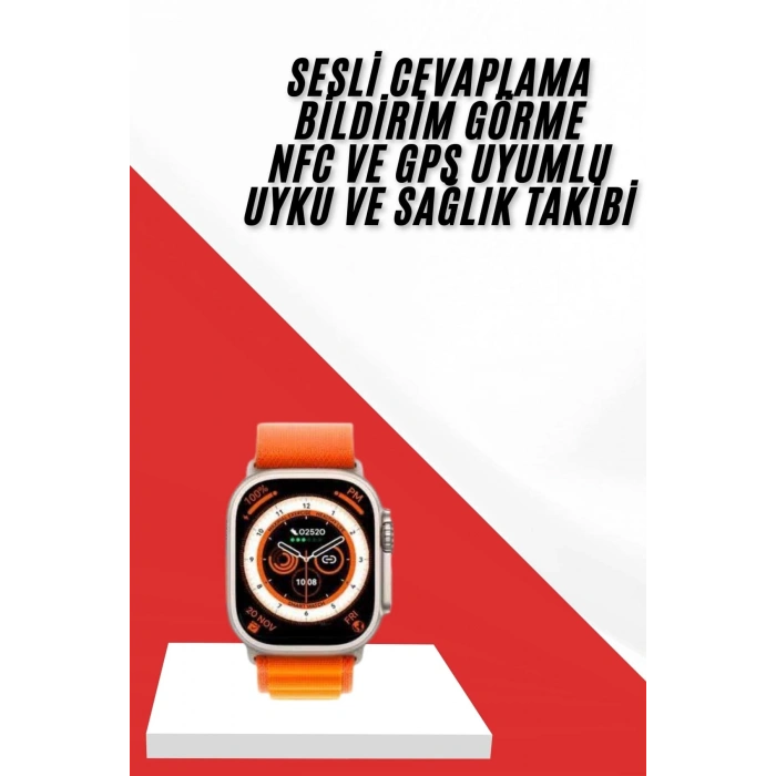 VipMarketim Akıllı Saat GPS Özelliği Bildirim Görme Adımsayar Sesli Görüşme Yapabilen