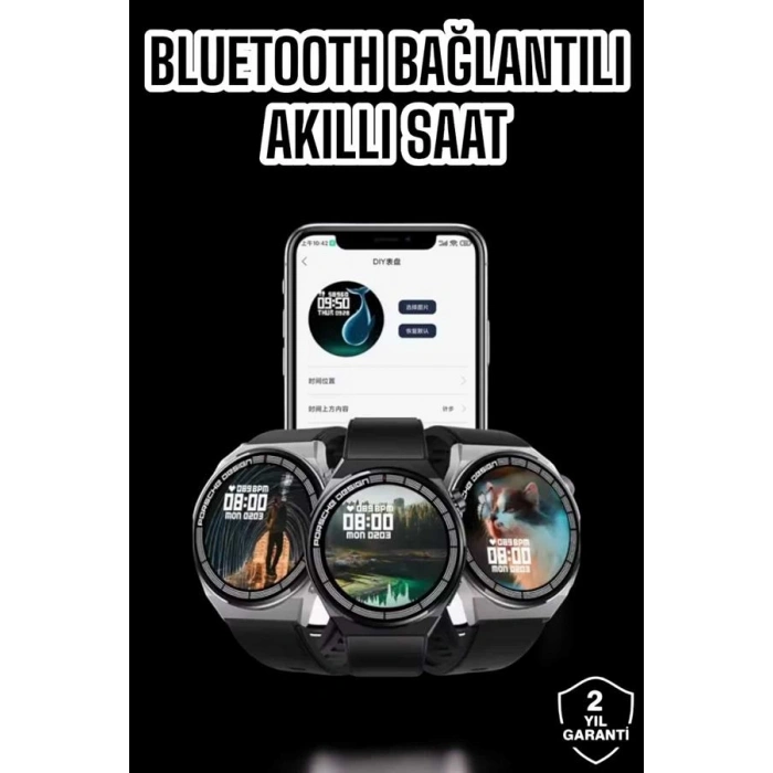 VipMarketim Akıllı Saat GPS VE NFC Özelliği Sesli Görüşme Dokunmstik Ekran