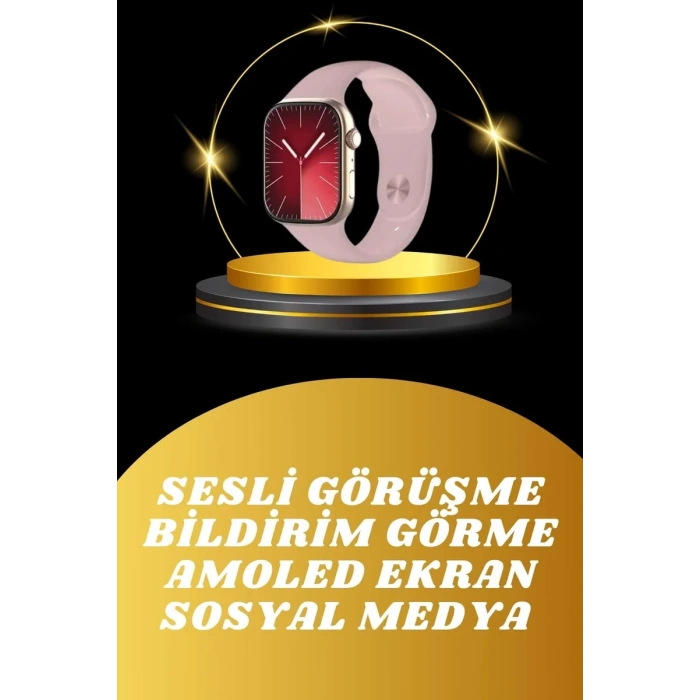 VipMarketim Akıllı Saat İos Andorid Destekli Arama Özeliği Sensörlü Bluetooth Bağlantılı