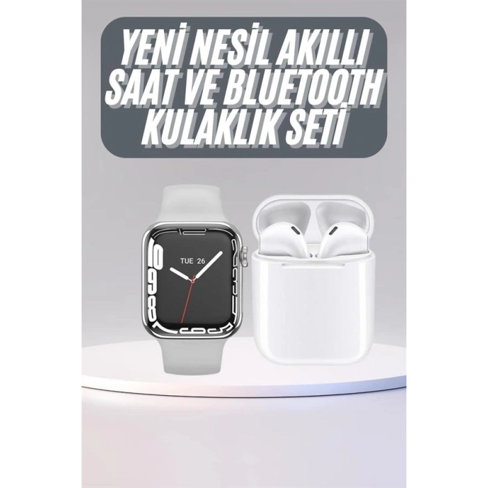 VipMarketim Akıllı Saat Kulaklık Hediyeli Uyku ve Sağlık Takibi Yapabilen Uzun Ömürlü