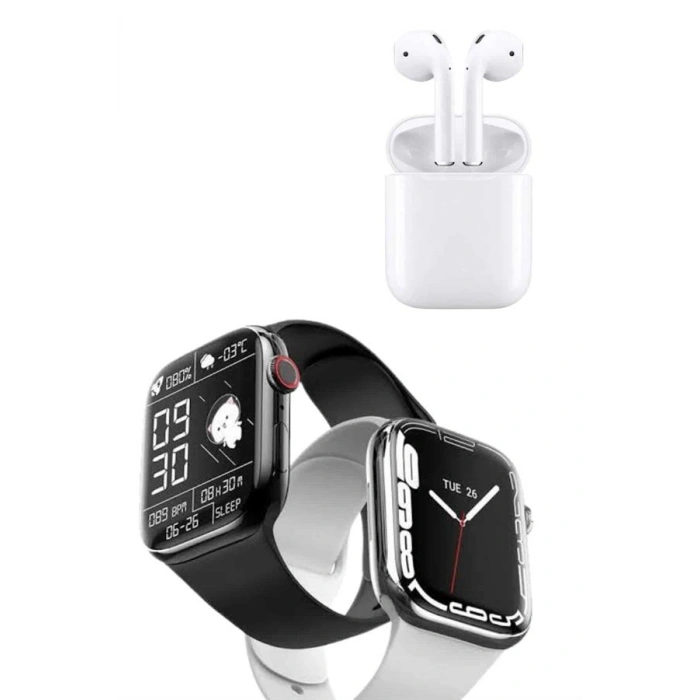 VipMarketim Akıllı Saat Kulaklık Hediyeli Uyku ve Sağlık Takibi Yapabilen Uzun Ömürlü