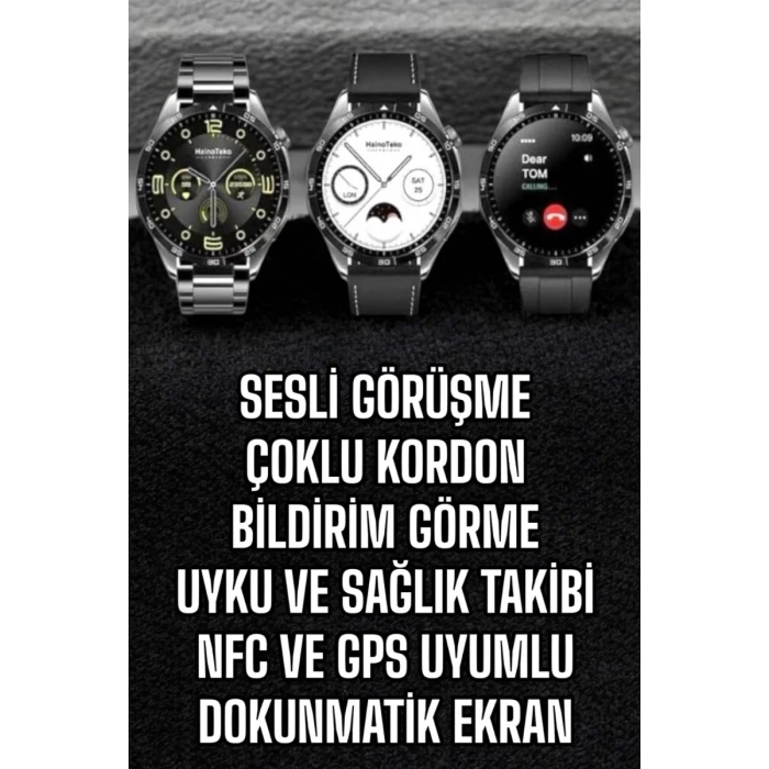 VipMarketim Akıllı Saat Titreşimli Amoled Ekran Uyku ve Sağlık Takibi Sesli Görüşme