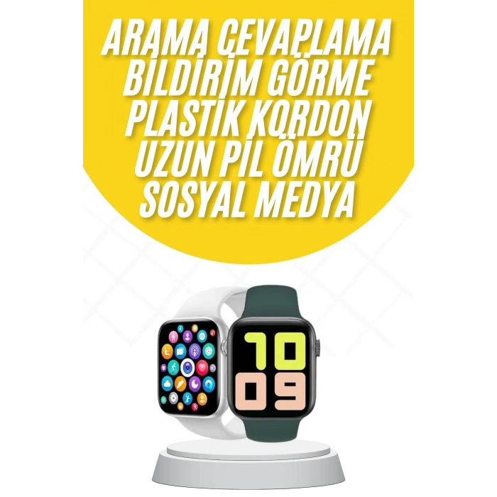 VipMarketim Akıllı Saat Uyku ve Sağlık Takibi Arama Cevaplama 44 MM Amoled Ekran