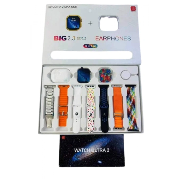 VipMarketim Akıllı Saat ve Air Pro Kulaklık 7 Kordonlu Çok Fonksiyonlu İkili Set